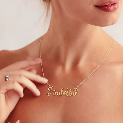 Custom Birthstone Name Necklace